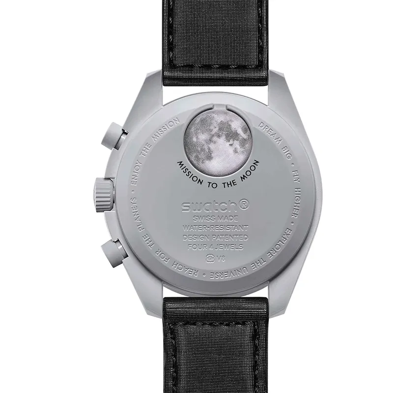 Omega x Swatch 1965 Chronograph Black Men's Watch- S033M100